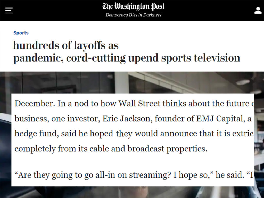 Washington Post Article - Eric Jackson - November 2020